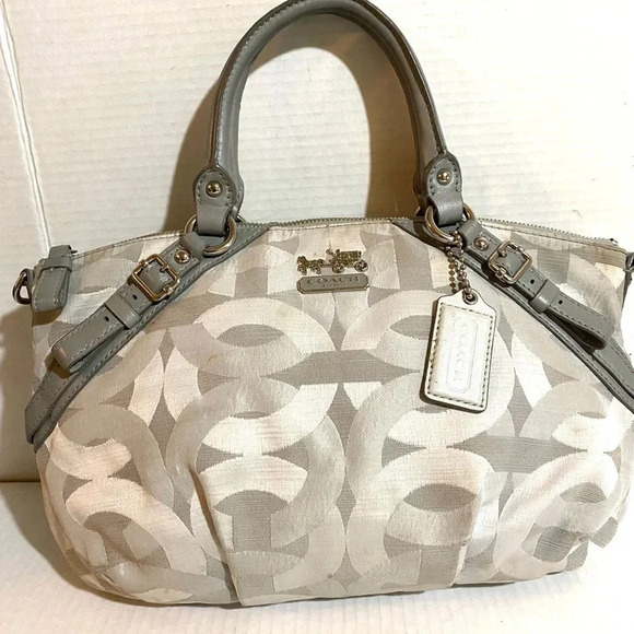 Coach grey nylon satchel handbag - Picture 1 of 8